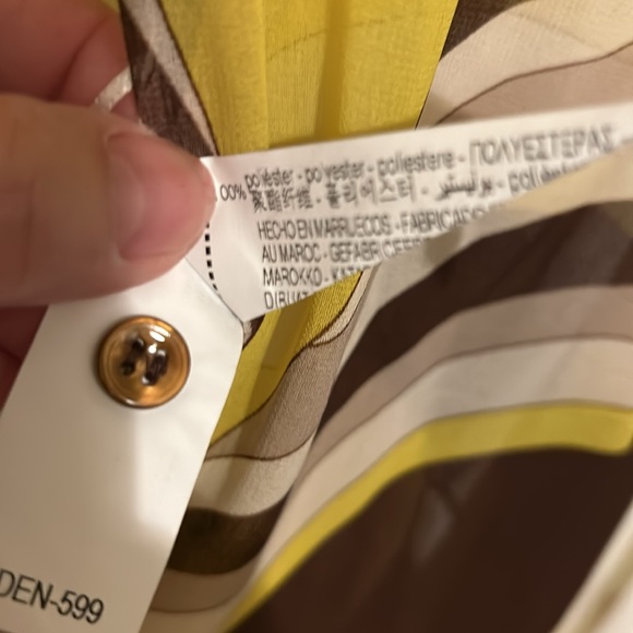 Zara Chiffon Button Down Kaftan Size M NWT - Picture 7 of 7